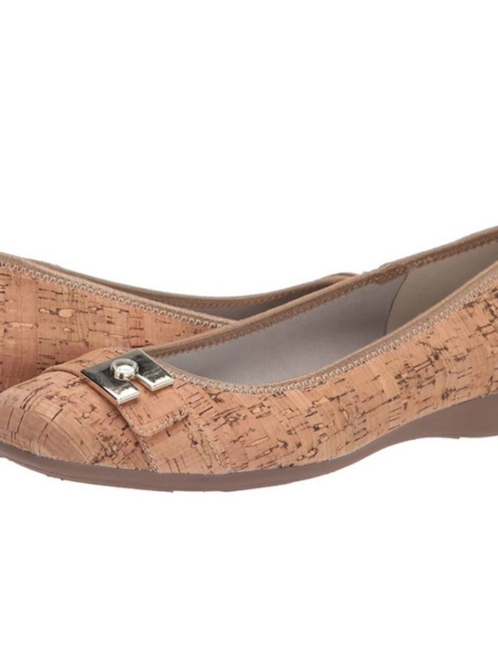 Anne Klein AK Sport cork-textured slip-on flats